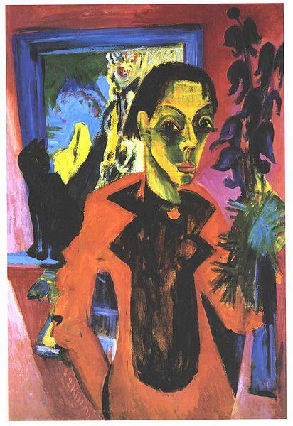 Ernst Ludwig Kirchner Selfportrait with shadow oil painting image